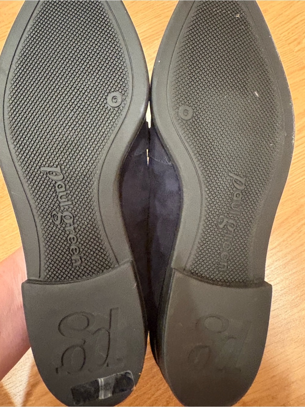 Paul Green Navy Suede Loafers with Gold Bit - Picture 4 of 7